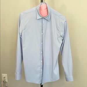 Light Blue Men's Zara Slim Fit Shirt, Size M